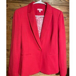 Women's Coral Red Leighton Blazer Size M Lilly Pulitzer